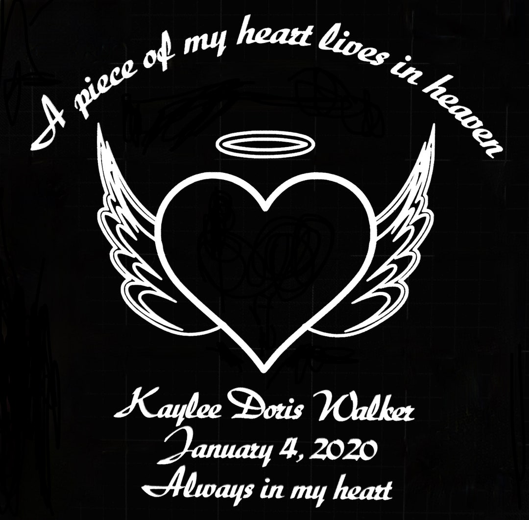 Heart With Wings Car Decal - A Touching Memorial for Loved Ones Who've ...