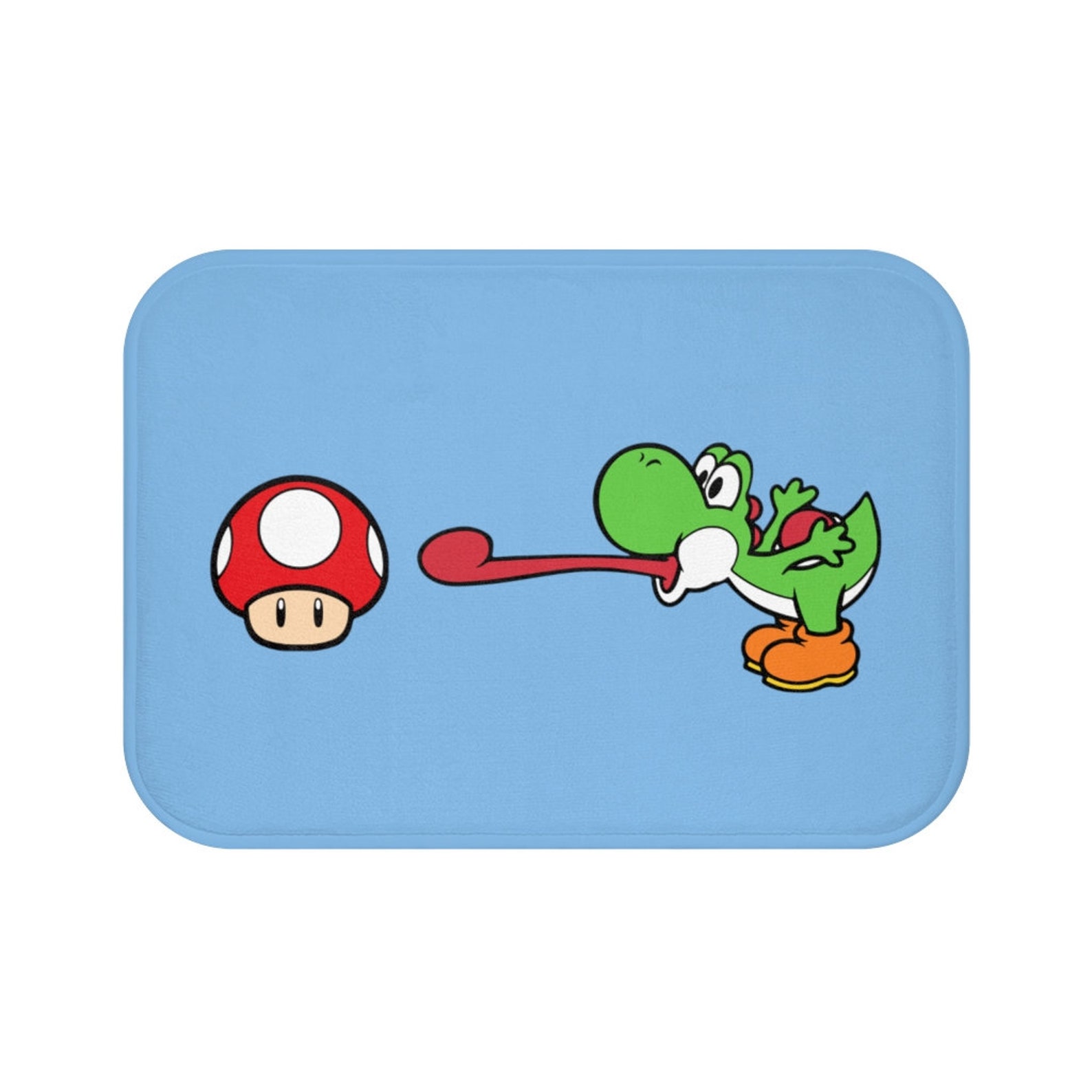 Yoshi Bath Mat Super Mario Decor Nintendo Bath Mat kids Etsy