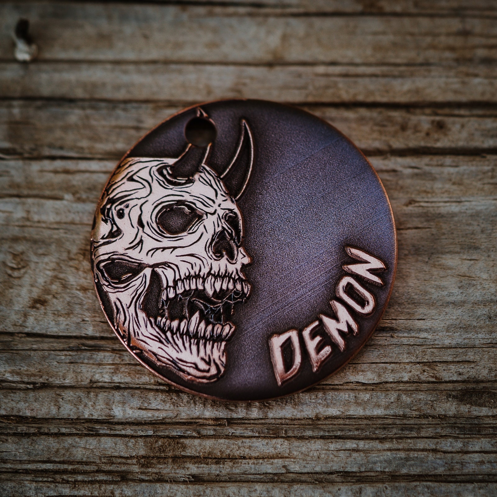 Skull Dog Tag - Etsy