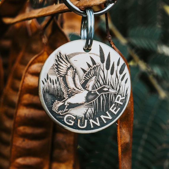 Duck Hunting Tag | Engraved | Copper | Personalized | Pet Cat Id Tag | Hunter | Labrador | Hunting Dog | Retriever | Mallard