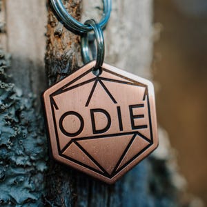 Custom Shaped Dog Tags | Engraved | Copper | Personalized | Pet Cat Id Tag | Wolf | Bison | Bear | Arrowhead | Dinosaur | Moose | Bat