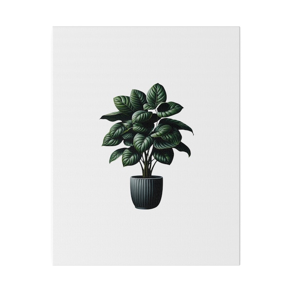 Nature's Masterpieces: Exquisite Botanical Art Collection (featuring the Ficus Lyrata) - Matte Canvas, Stretched, 0.75"
