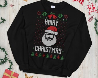 hairy christmas jumper