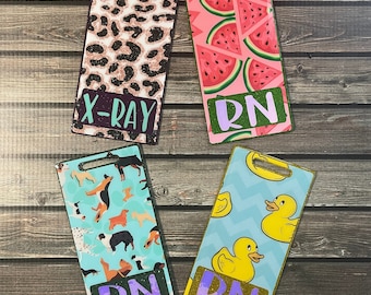 Insignia personalizada con brillantina: regalo para enfermeras, maestras y estudiantes