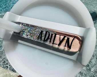 Personalisierte Glitter Tumbler Tag: Acryl Namensschild, 20/30oz