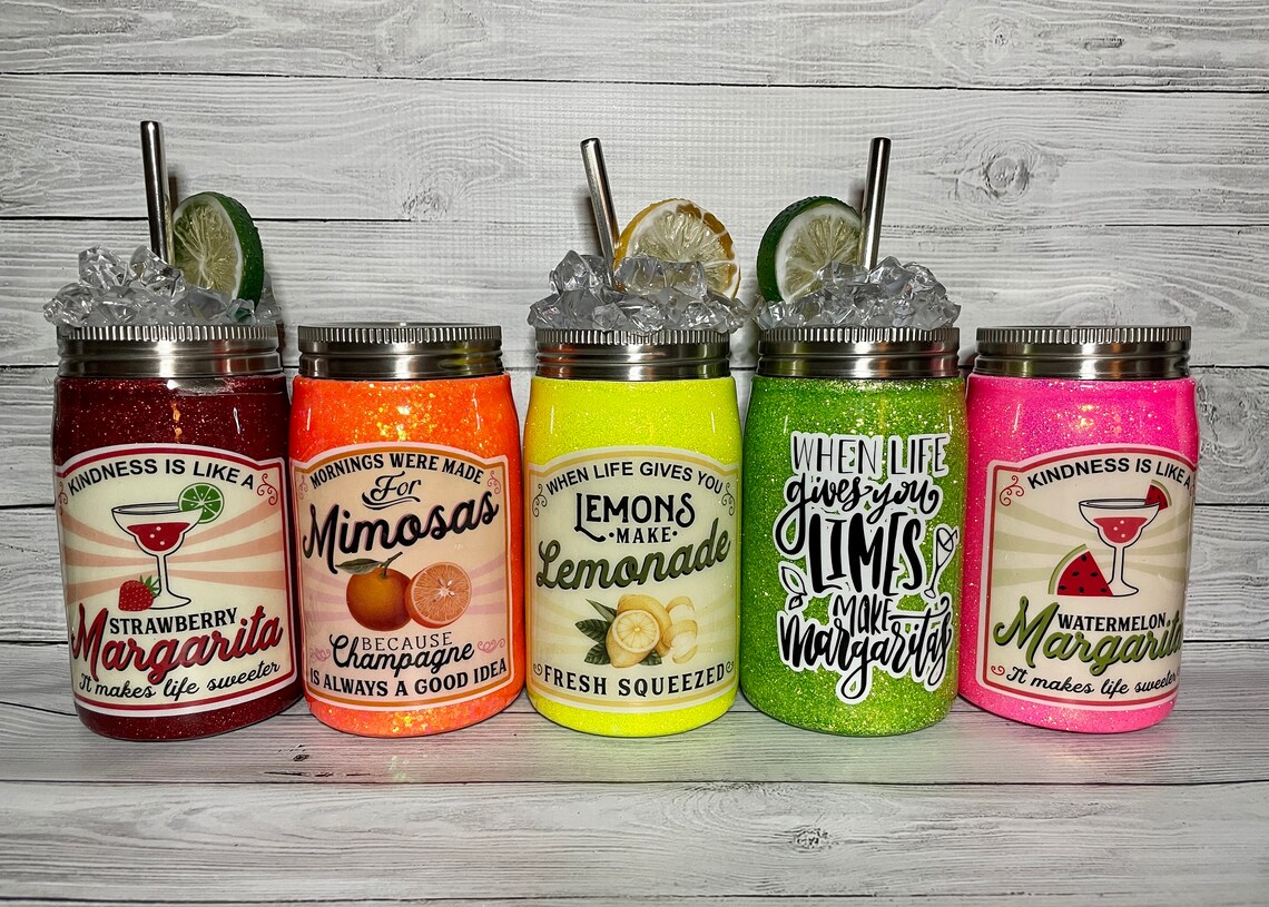 Margaritas Ice Topper Mason Jar Etsy
