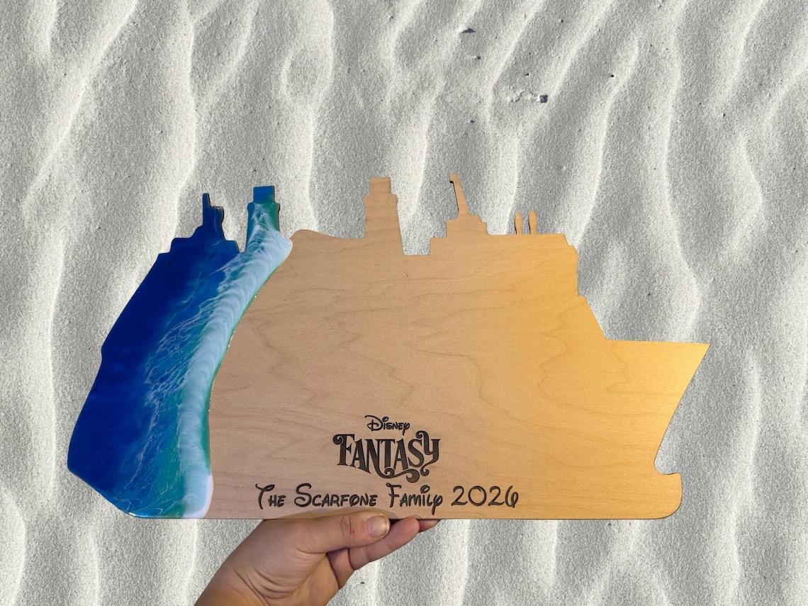 Fantasy Signature Disney Fantasy Cruise Signature Board | Custom Ship Keepsake With Resin ...