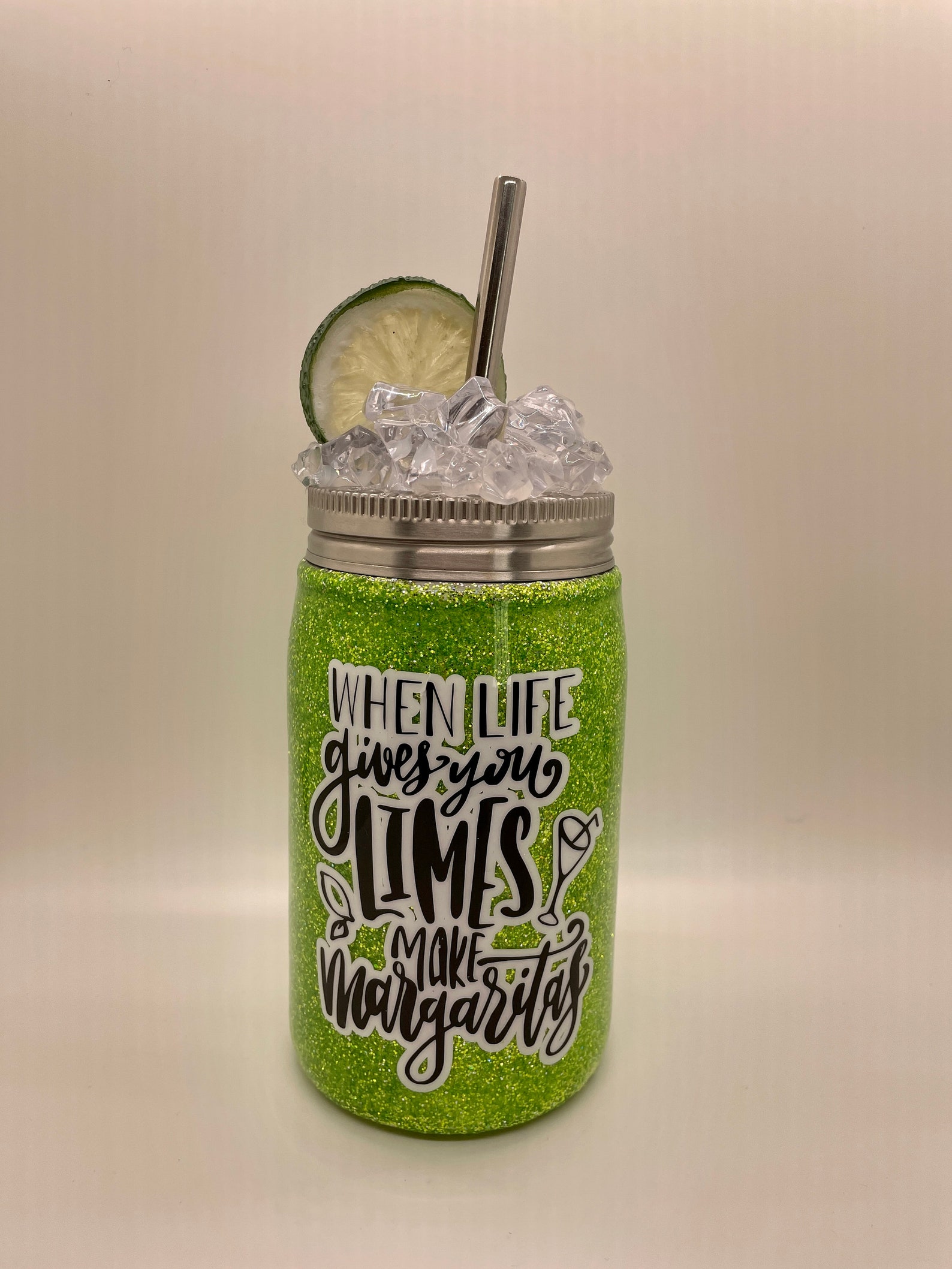 Margaritas Ice Topper Mason Jar Etsy