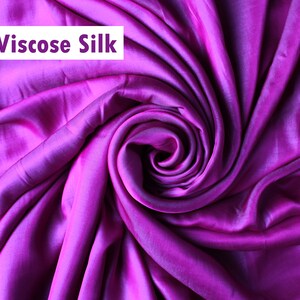 Light Purple Viscose Silk Shiny Bright Lightweight Fabric For Dresses, Palazzo, Kaftan & Scarves Stitching Draping Yard Cloth