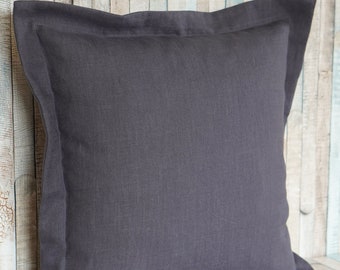 Linen cushion cover, ideal for decorative and sofa cushions, hidden zipper