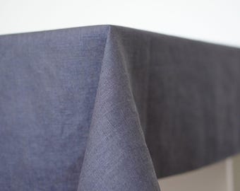 Leinentischdecke und Leinen-Tischläufer aus 100% vorgewaschenem Leinenstoff, in Grau, Weiß, Beige - Landhausstil für den rustikalen Tisch