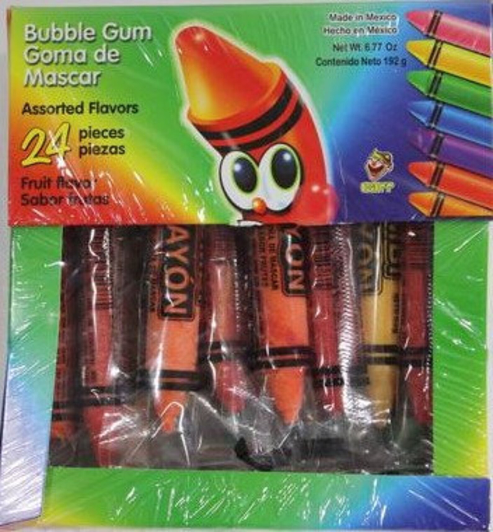 Bubble Gum Crayons / Full box of 24 assorted color crayons YOU Etsy