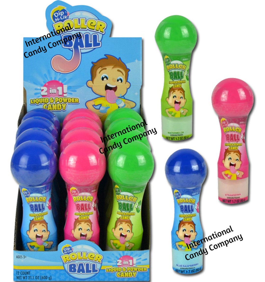 Rollerball Roller Ball Dip N' Lik Candy / 3 Flavors to Etsy