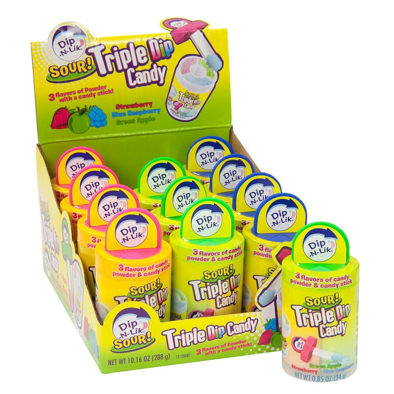 DipNLik Triple Dip Candy / Dip into the sour powder candy Etsy