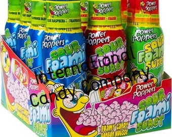 Sour Candy Foam from Power Poppers / 3 Flavors to Pick From - Canadian Import / Buy From a Top Etsy Seller!!