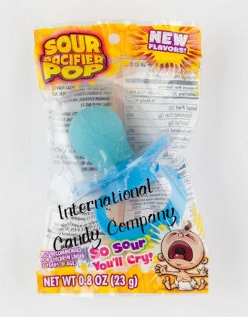 Sour Pacifier Pop Candy / Available in 2 SUPER SOUR Flavors Etsy