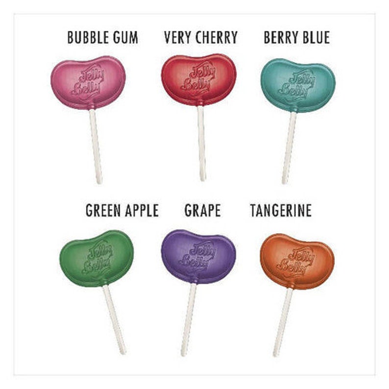Jelly Belly Lollipops / Assorted Flavors Available Pack of 5 Etsy