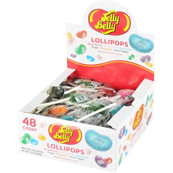 Jelly Belly Lollipops / Assorted Flavors Available Pack of 5 Etsy