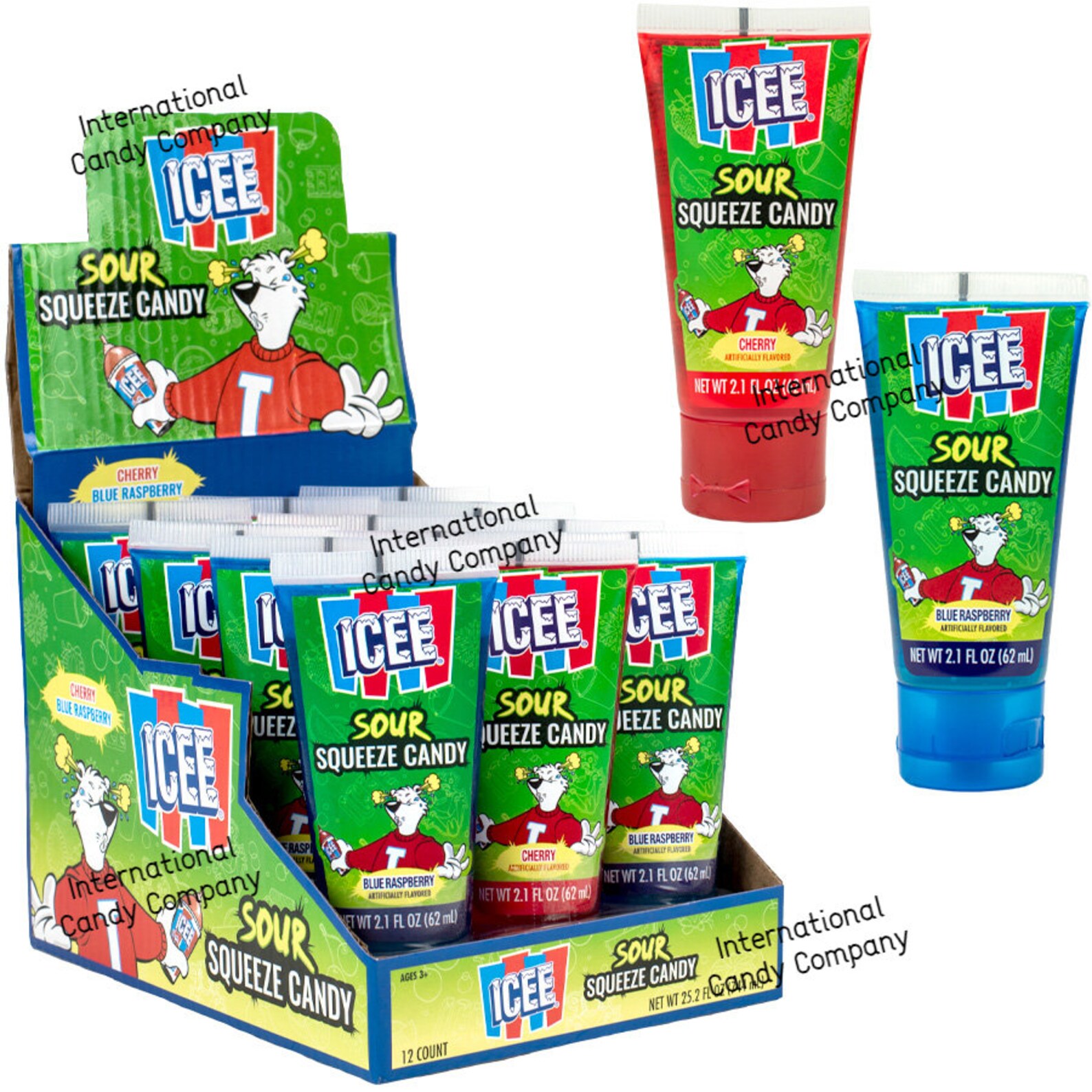 Icee Sour Squeeze Candy / 2 Awesome Flavors to Pick From Blue Etsy