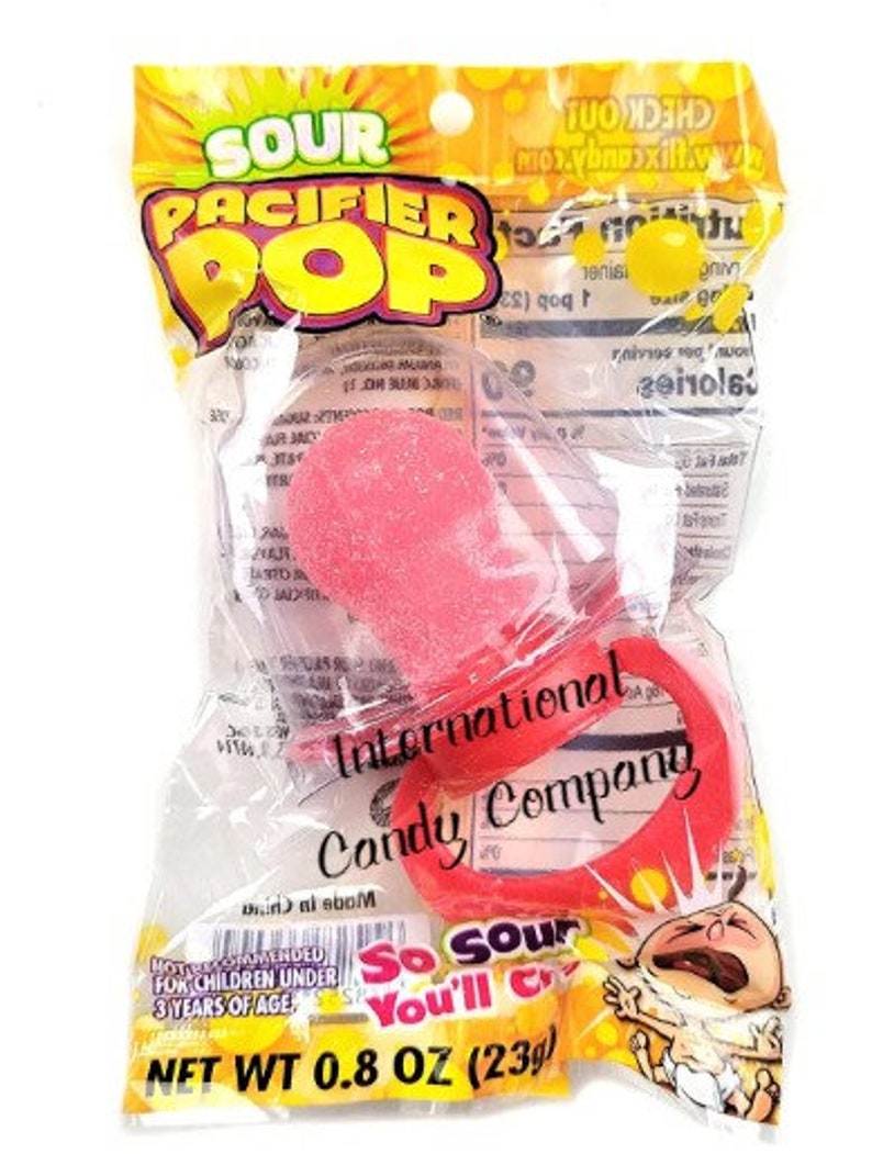 Sour Pacifier Pop Candy / Available in 2 SUPER SOUR Flavors Etsy