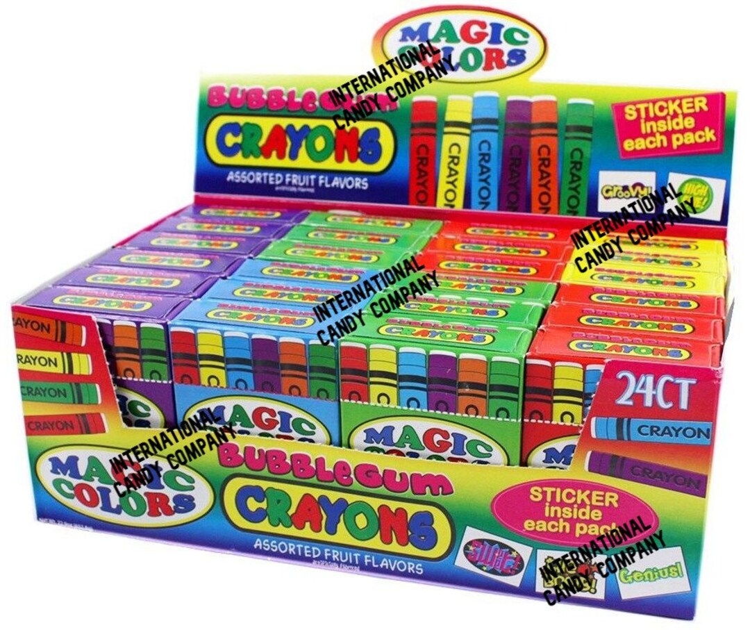 Magic Colors Crayons Gum / Very Good Fruit Flavors Each Box Etsy