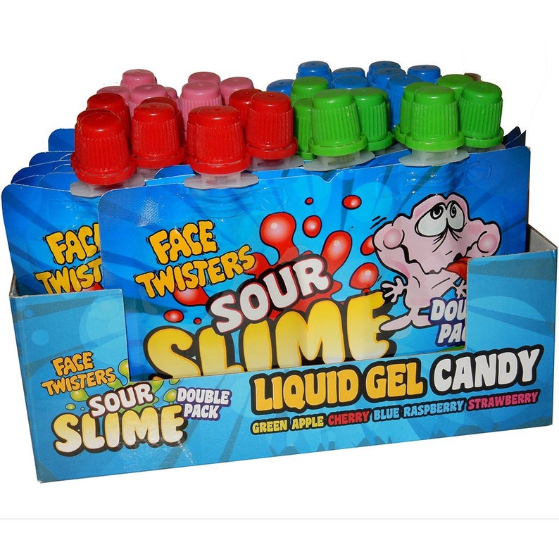 Face Twisters Sour Slime Liquid Gel Candy 2 Packs x 2 / 4 Etsy