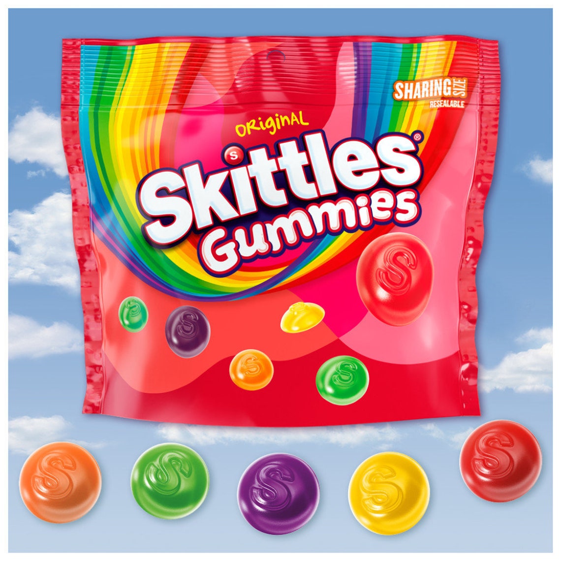 Gummie Gummy Skittles / Original and Wild Berry Flavors Etsy