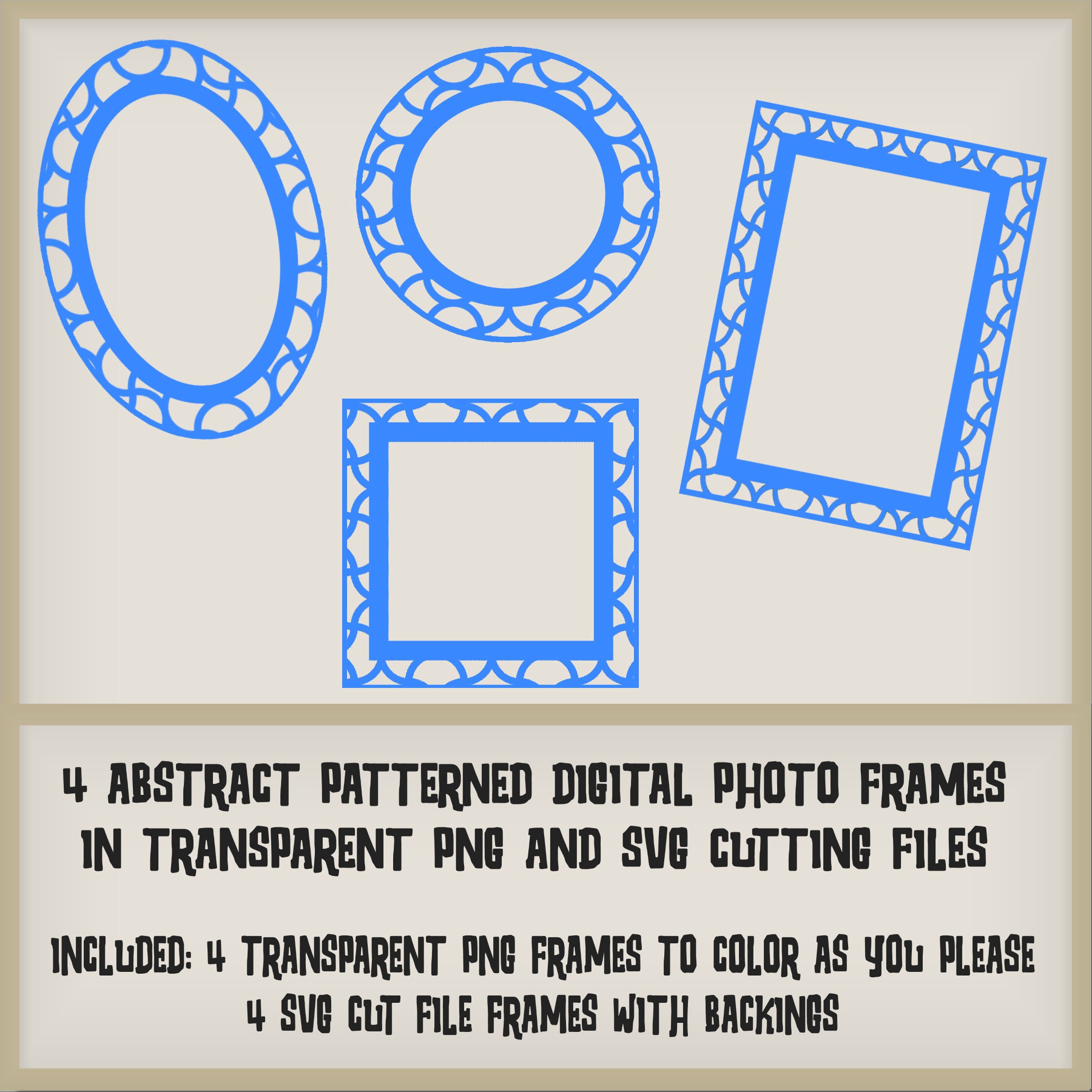 Digital Frames Photo Frames Svg Photo Frames Transparent Etsy Australia