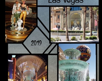 12x12 Digital Scrapbook Template: Photo Collage Layout (PNG)