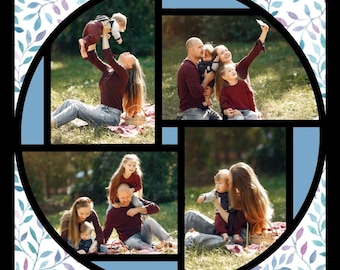 Mosaic Photo Scrapbook Template: Azza Style 12x12 (Digital Download)