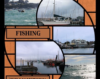 Mosaic Scrapbook Template: Azza Style 12x12, 5 Photos (Digital Download)