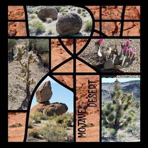 12x12 Digital Scrapbook Template: Multi-Photo Layout (PNG)