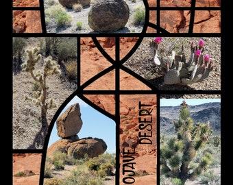 12x12 Digital Scrapbook Template: Multi-Photo Layout (PNG)