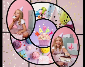 12x12 Scrapbook Template: Azza Style SVG Cut File (Digital File)