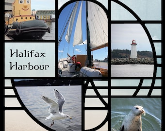 Mosaic Scrapbook Template: 12x12 Digital Layout (PNG)