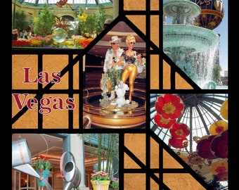 Mosaic Scrapbook Template: Azza Style Digital Layout (12x12 PNG)