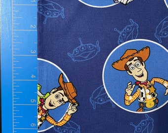 Blue Buzz and Cowboy Fabric 100% Cotton by the Yard