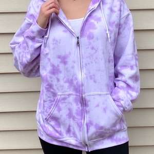 Tie Dye Zip Up Sweatshirt Pastel Tie Dye Oversized Sweatshirt Tie Dye Loungewear Gift Birthday Present Custom Made image 3