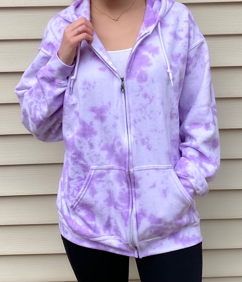 Tie Dye Zip Up Sweatshirt Pastel Tie Dye Oversized Sweatshirt Tie Dye Loungewear Gift Birthday Present Custom Made image 3