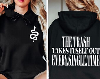 Sudadera con capucha "La basura se saca sola cada vez", sudadera "La basura se saca sola cada vez", camisetas de moda para mujer, regalo de Navidad para ella