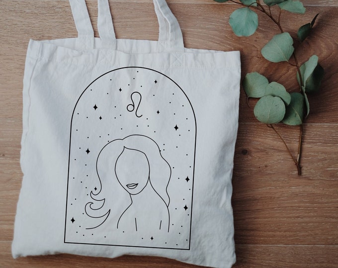 Leo Tote Bag|Gifts For Leo|Zodiac Tote Bag|Leo Accessories|Astrology Lover Tote Bag|Unisex Tote Bag|Gifts Under 30|Personalized Tote Bag|