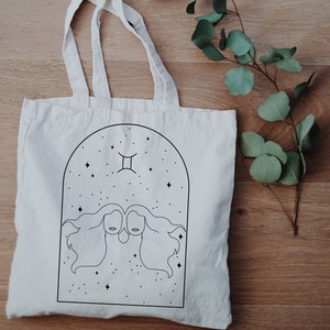 Gemini Horoscope Tote Bag|Gemini Accessories|Astrology Lover Tote|Unisex Tote Bag|Gifts Under 30|Gifts For Her|Personalized Tote Bag