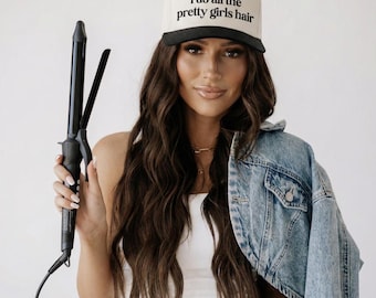 I Do All The Pretty Girls Hair Womens 2 Tone Canvas Hat Hair Stylist Womens  Hat Salon Merch For Cosmetologist Hair Dresser Gift Summer Hat