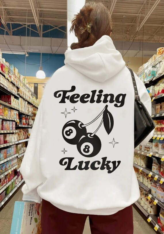 Feeling Lucky Hoodie | 8 Ball Cherries Graphic Sweatshirt - Etsy