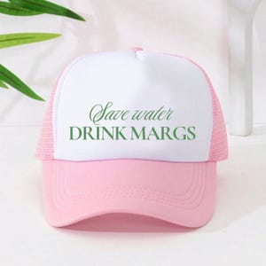 Save Water Drink Margs Trucker Hat Womens Summer Day Drinking Hat Funny College DARTY Hat Margarita Lover Gift Drink Margs Funny Hat For Her