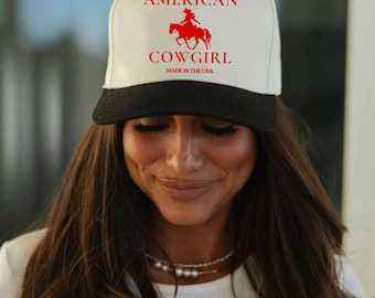 American Cowgirl Trucker Hat, Western Nash Bash Party Hat