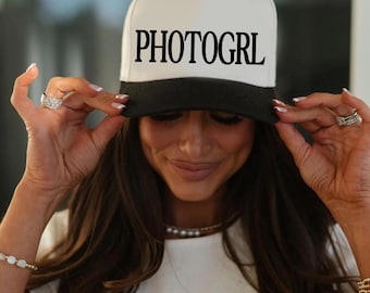 Photogrl Womens Trucker Hat Photographer Hat Photography Gift For Photographer Womens Trendy Summer Hat Photo Aesthetic Film Girl Camera
