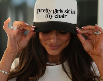 Pretty Girls Hairstylist Trucker Hat - Salon Owner Gift