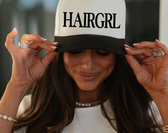 Hair Girl Trucker Hat Gifts For Hairdresser Hair Stylist Gift Baseball Hat For Hair Girl Trendy Gifts For Beauty Workers Hair Stylist Outfit