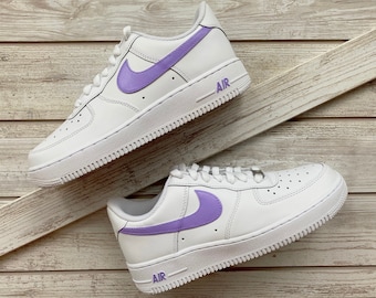 Hand-Painted Custom Air Force 1 | Lilac AF1 Sneakers